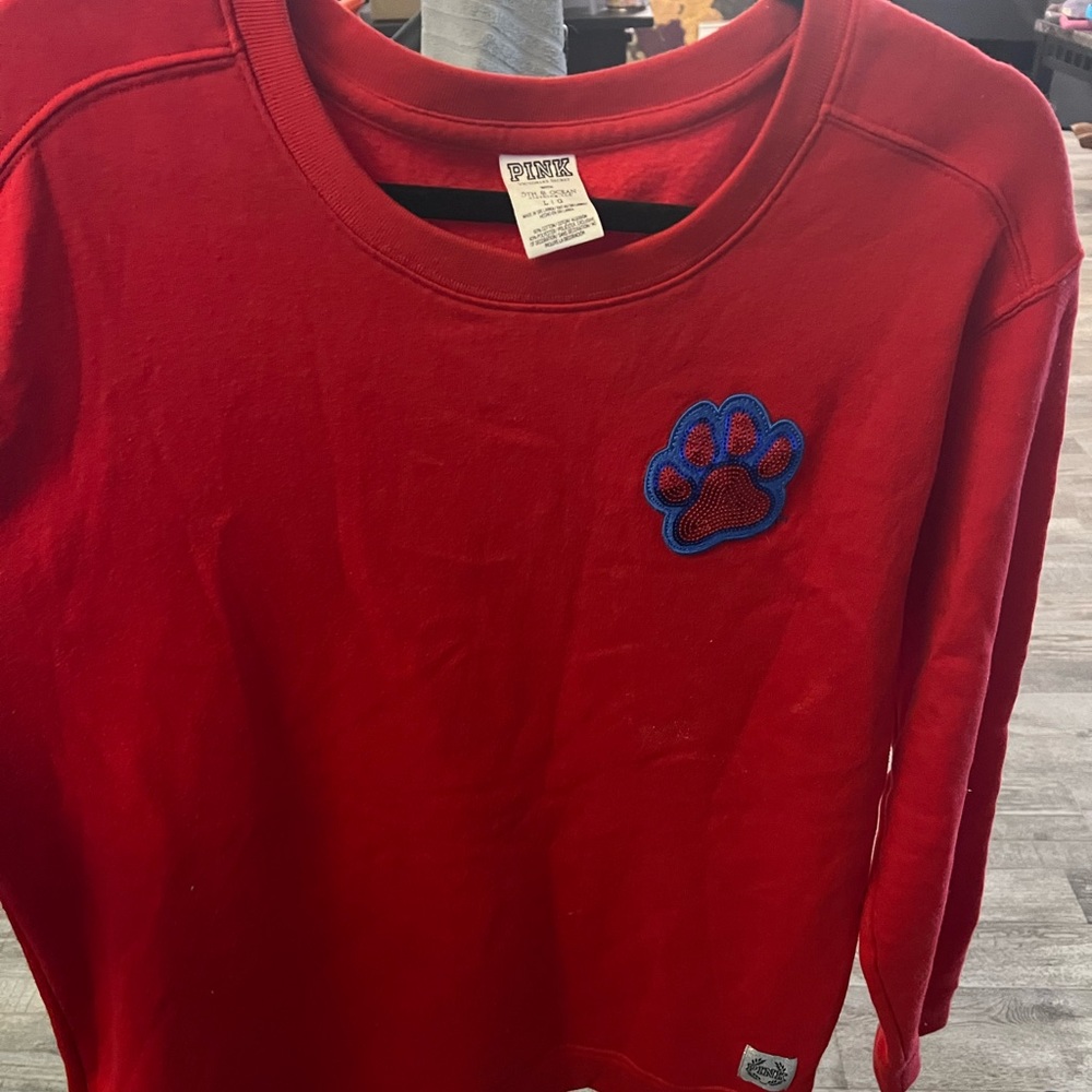 Pink Fresno State sweater